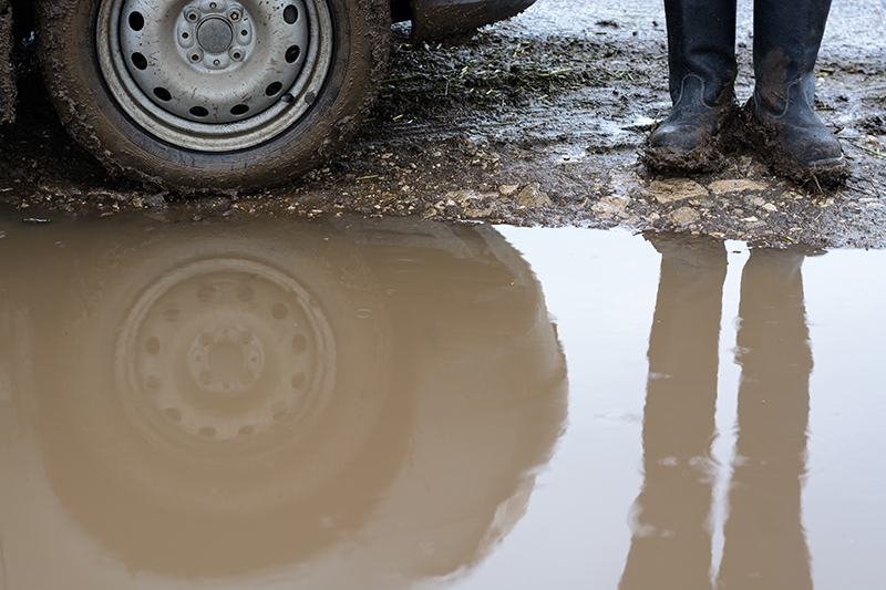 Muddy Driveway