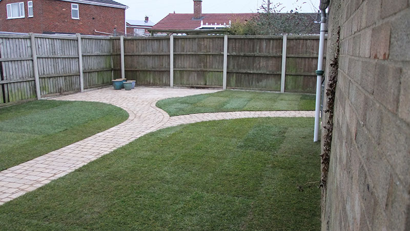 A patio installed by Knights Landscaping