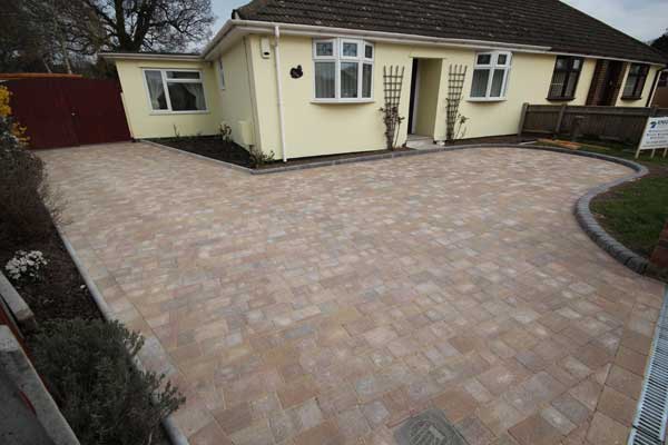 Brickweave driveway after