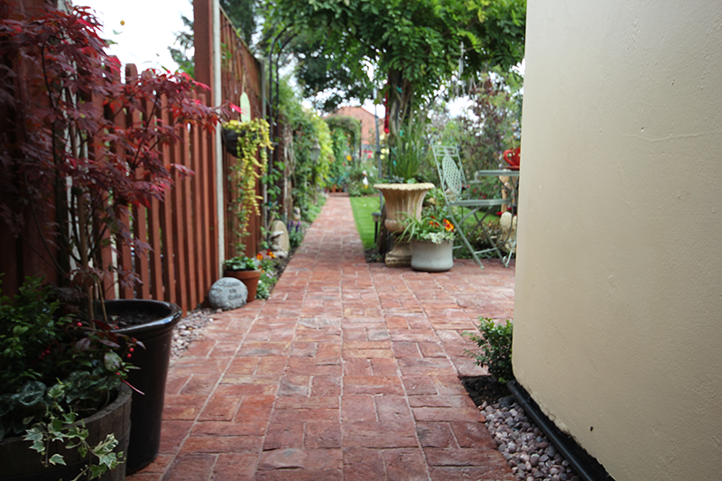 Clay brick paving at property in Norwich