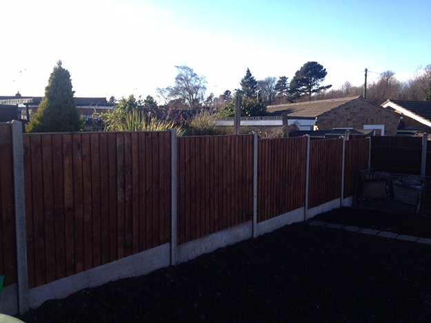 Close board fencing installation in Norwich