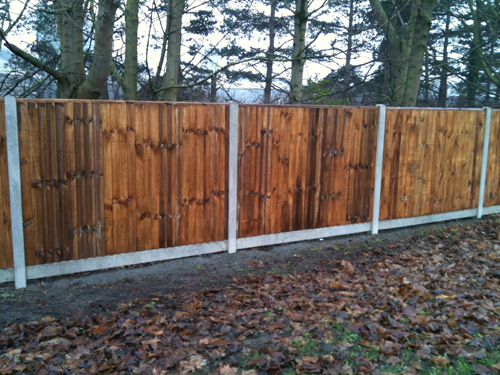 Close board fencing panels