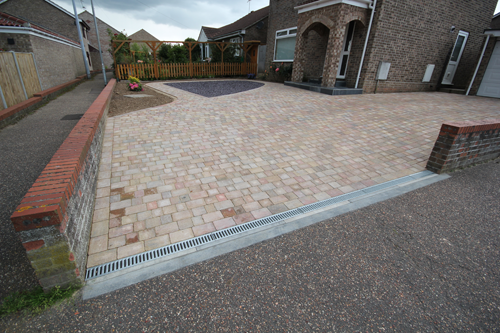 Decorative brickweave driveway