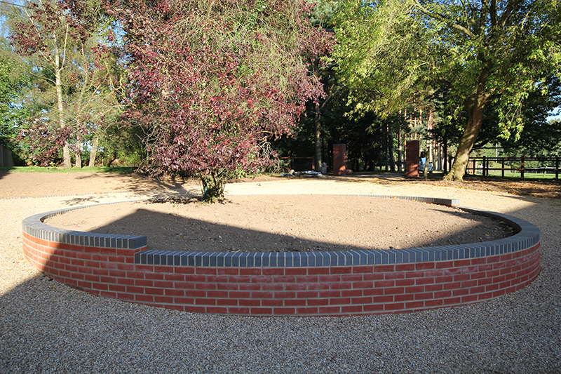 Landscaped driveway