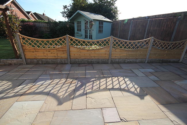 Landscaped garden and patio