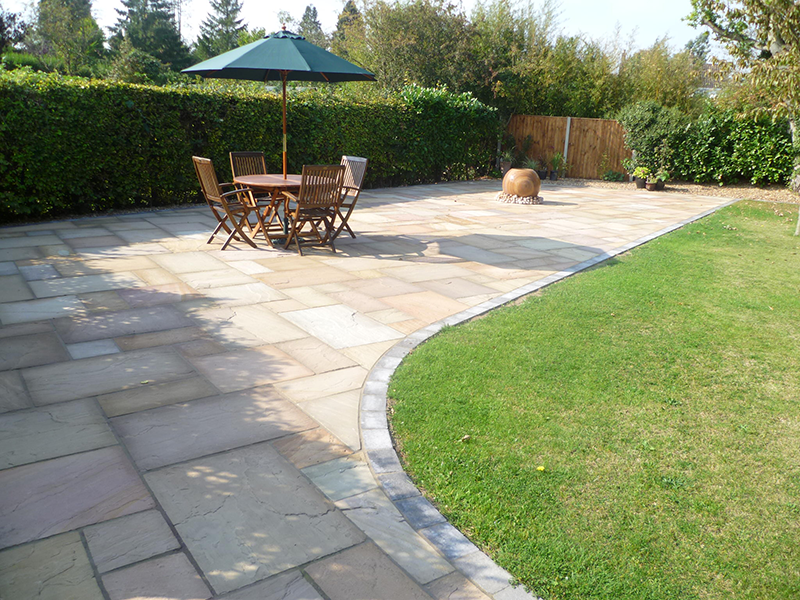 Patio installed by Knights Landscaping